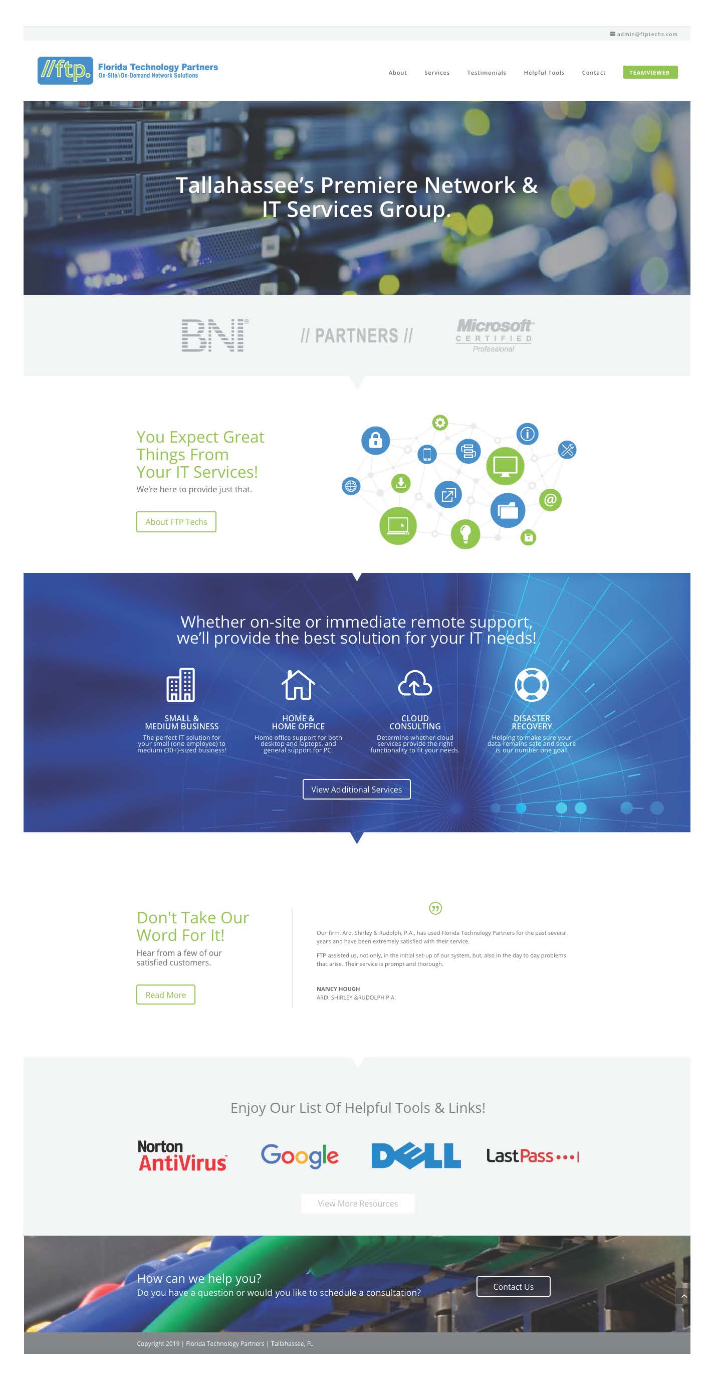 FTP Techs Website Design by LO+CO Design