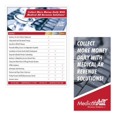 Medical AR Revenue Solutions Flyer Designs