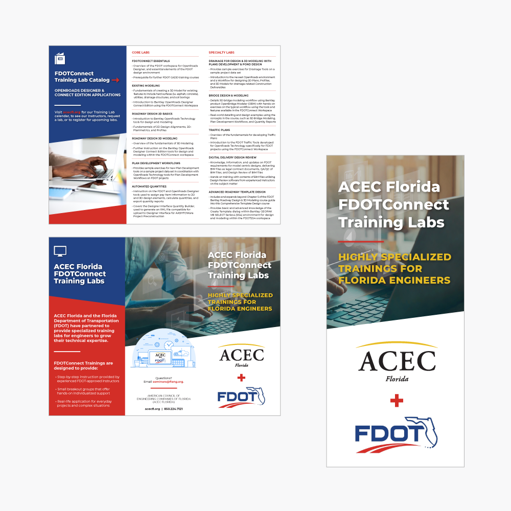 ACEC Florida FDOTConnect Training Labs Brochure Design